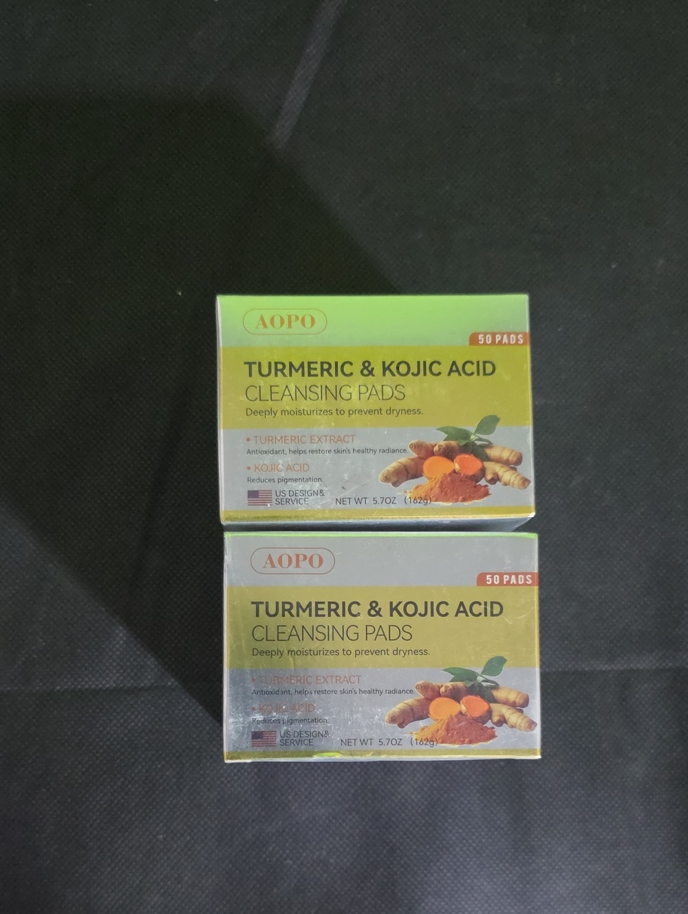 Turmeric & Kojic Acid Cleansing Pads - Yellow Pack Of 2